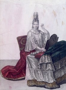 Madame la Marquise Dangeau à sa toilette, 1694 - French School